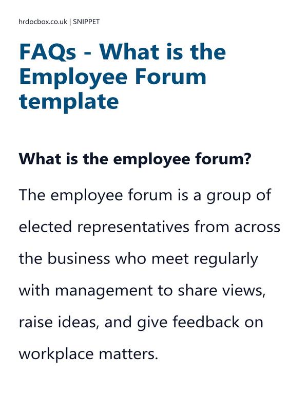 FAQs - What is the Employee Forum template preview