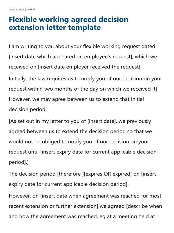 Flexible working agreed decision extension letter template preview