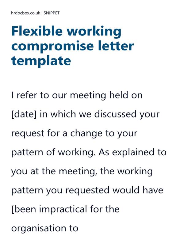 Flexible working compromise letter template preview