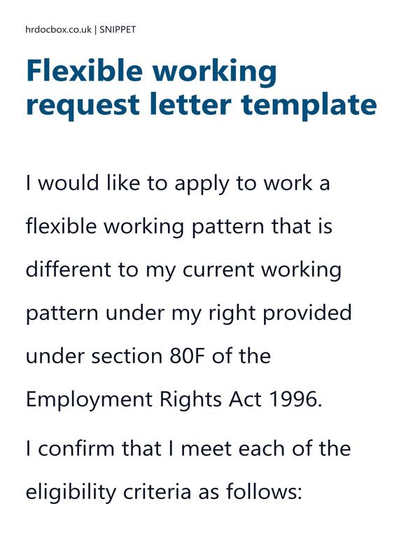 Flexible working request letter template preview