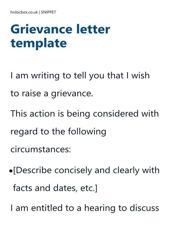 Grievance letter template preview