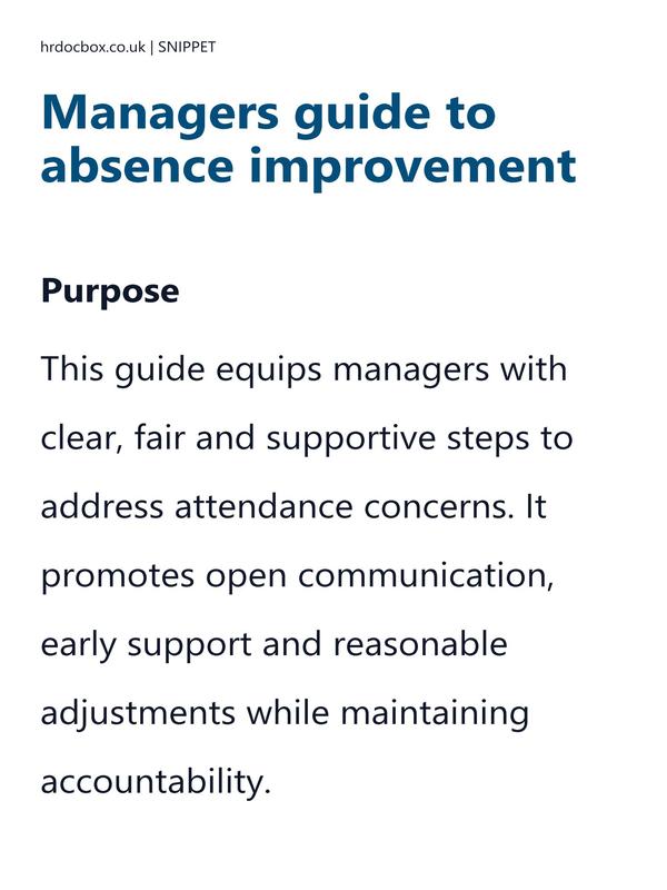 Managers guide to absence improvement preview