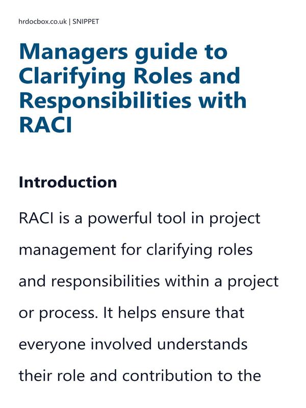 Managers guide to Clarifying Roles and Responsibilities with RACI preview