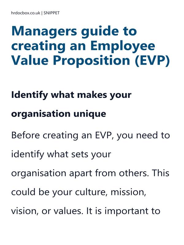 Managers guide to creating an Employee Value Proposition (EVP) preview