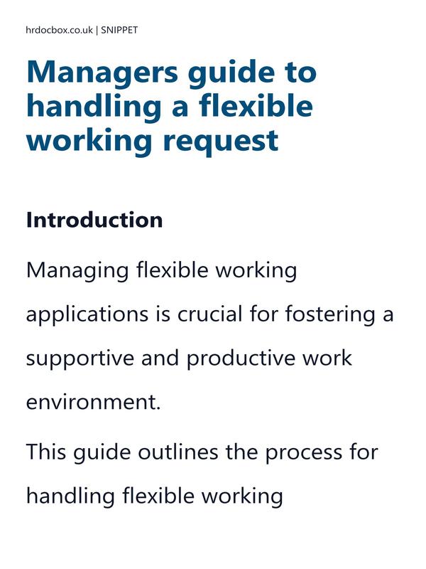 Managers guide to handling a flexible working request preview