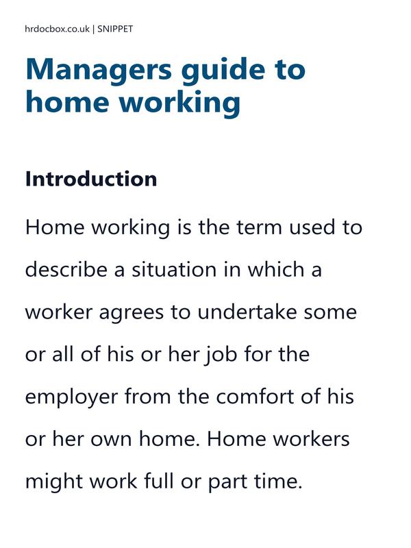 Managers guide to home working preview