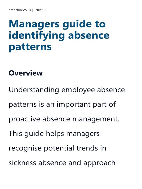 Managers guide to identifying absence patterns preview