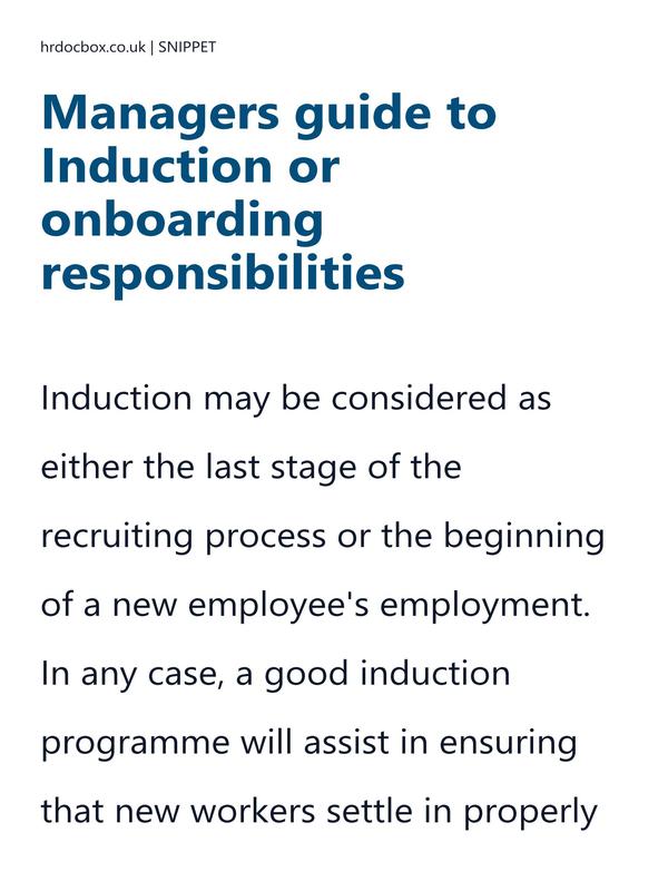 Managers guide to Induction or onboarding responsibilities preview