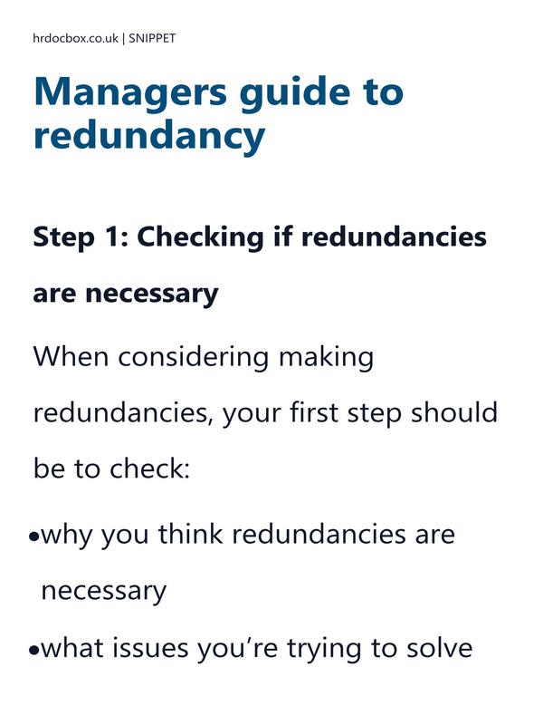 Managers guide to redundancy preview