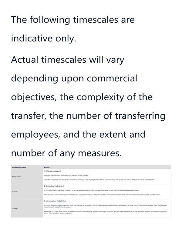 Managers guide to TUPE obligations and timeline for the outgoing employer preview