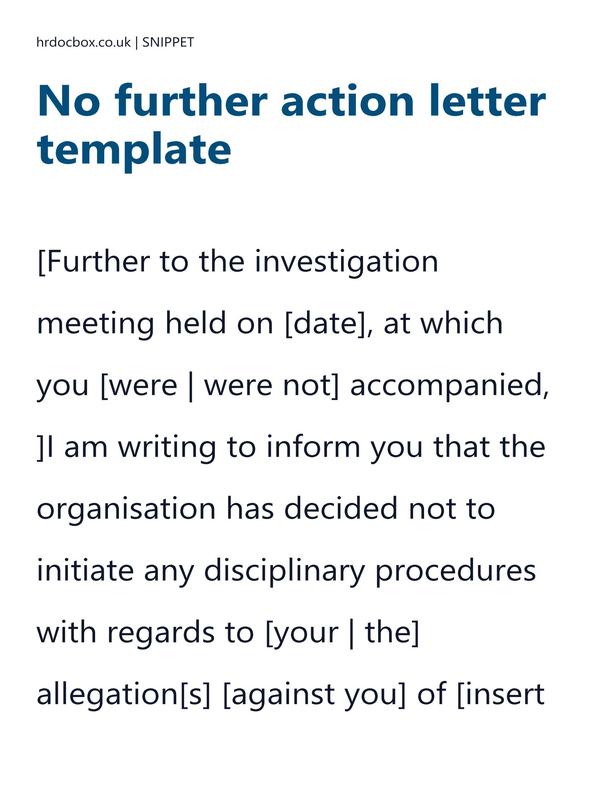 No further action letter template preview