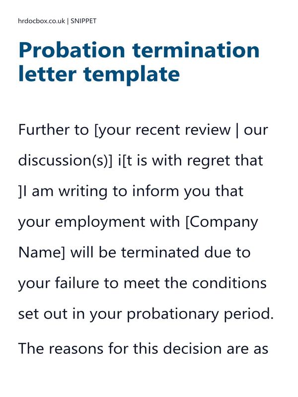 Probation termination letter template preview