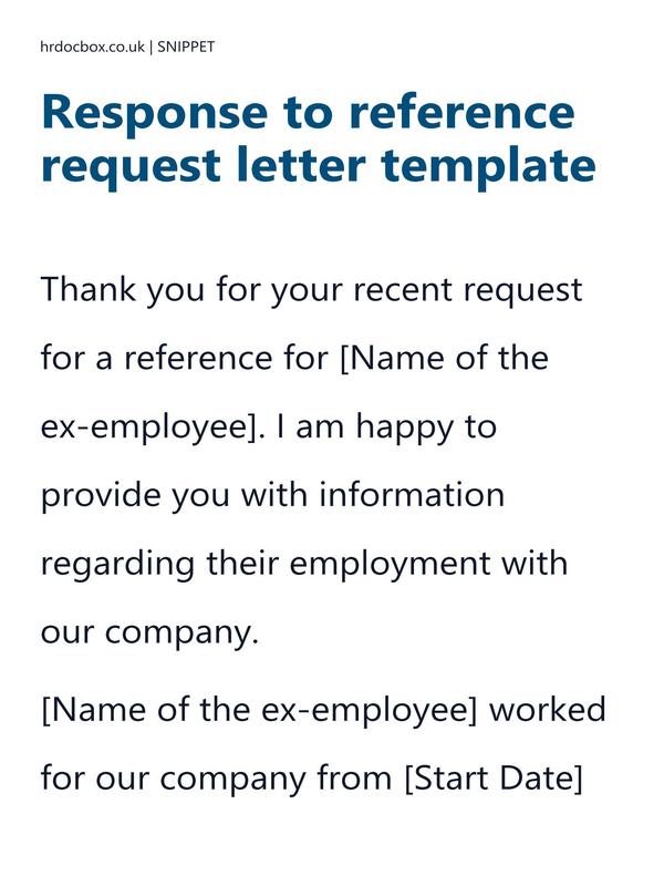 Response to reference request letter template preview