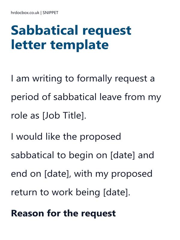 Sabbatical request letter template preview